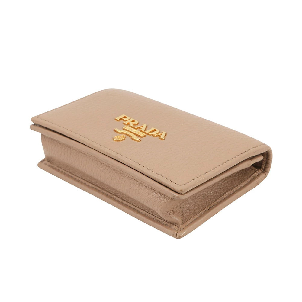 Prada Business Wallet H Wallet Card Leather Case Black